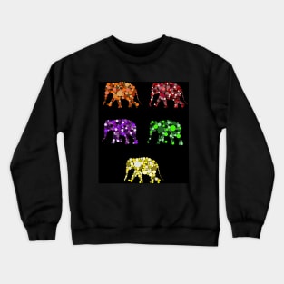 Rainbow Polkadot Elephants Crewneck Sweatshirt